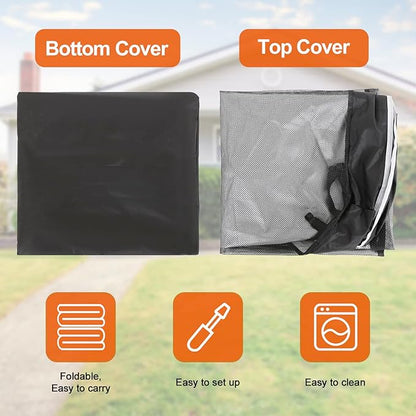 PJYuCien Mesh Top Cover - Fits 8 Panels 24 Inch Width Plastic/Metal Pet Pen Octagonal Dog Playpen (Note: Only Pen Top Cover, NO PLAYPEN!!!)