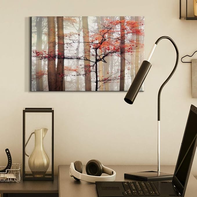Home Decor Landscape Canvas Wall Art Abstract Floral Painting Modern Pictures Artwork Decoration for Living Room Kitchen Bathroom Office, Ready to Hang