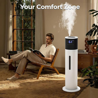 VENTISOL Large Humidifiers for Bedroom, 16L/4.2Gal Quiet Cool Mist Humidifier for Home Large Room, Top Fill Humidifiers for Baby Nursery, Living Room, White