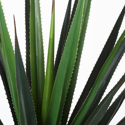 JUSTOYOU 3FT Realistic Agave Plant Artificial, Spiked Succulent Faux Agave Plants, 36" Fake Succulent Plant Outdoor UV Resistant for Patio, Front Porch, Home and Office Decor, 2pc