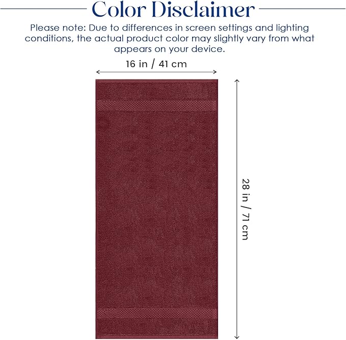 DAN RIVER 6-Pack Premium Hand Towels (16x28 Inches) - 100% Cotton, Ultra Soft, Lightweight, Highly Absorbent Towels for Bathroom, Spa, Gym, Salon, Hotel, and Travel - 550 GSM – Pomegranate