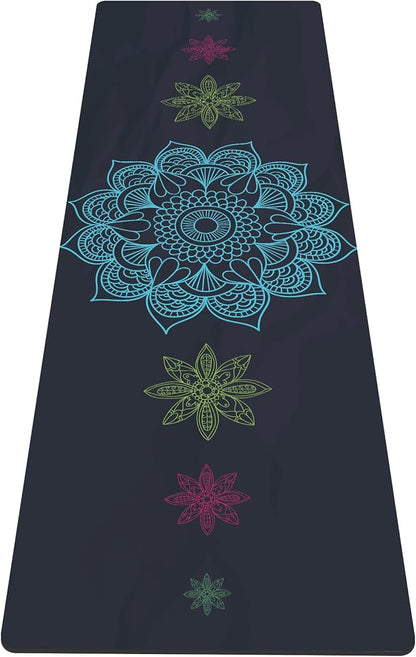 nuveti Yoga Mat Print Extra Thick TPE Non Slip Fitness Exercise Mat with Carrying Bag,72"x24" Extra Thick 6MM Exercise & Workout Mat for Yoga, Pilates Fitness and Floor Exercises