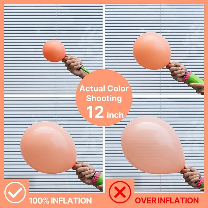 PartyWoo Peach Balloons 50pcs 12 Inch Light Orange Latex Helium Balloons for Wedding Baby Shower Bridal Shower Bachelorette Anniversary Engagement Graduation Birthday Party Decorations Orange-Y21