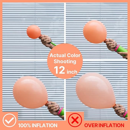 PartyWoo Peach Balloons 50pcs 12 Inch Light Orange Latex Helium Balloons for Wedding Baby Shower Bridal Shower Bachelorette Anniversary Engagement Graduation Birthday Party Decorations Orange-Y21