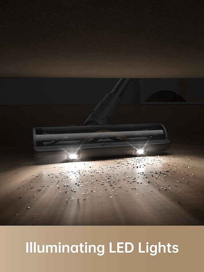 DREAME R10 Pro Cordless Vacuum Cleaner for Home, 6-in-1 Cordless Stick Vacuum Rechargeable, 65Mins Runtime, Powerful Suction, Wireless Vacuum Cleaner for Hardwood Floor, Carpet, Tile, Pet Hair, Black