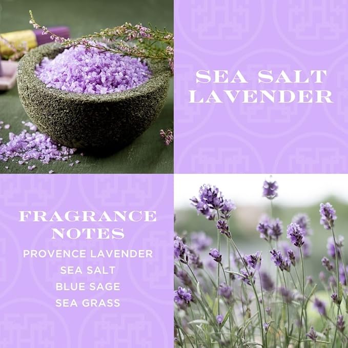 HomeWorx by SLATKIN + CO. Candle- Sea Salt Lavender, 8 oz. Premium Scented Candle - 25-35 Hours Burn Time