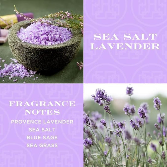 HomeWorx by SLATKIN + CO. Candle- Sea Salt Lavender, 8 oz. Premium Scented Candle - 25-35 Hours Burn Time