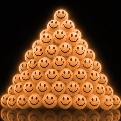 ArtCreativity Glow in the Dark Orange Smiley Face Bouncing Balls - Bulk Pack of 36 - 1 Inch High Bounce Bouncy Balls for Kids, Glowing Party Favors and Goodie Bag Fillers for Boys and Girls