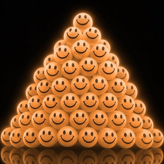 ArtCreativity Glow in the Dark Orange Smiley Face Bouncing Balls - Bulk Pack of 36 - 1 Inch High Bounce Bouncy Balls for Kids, Glowing Party Favors and Goodie Bag Fillers for Boys and Girls