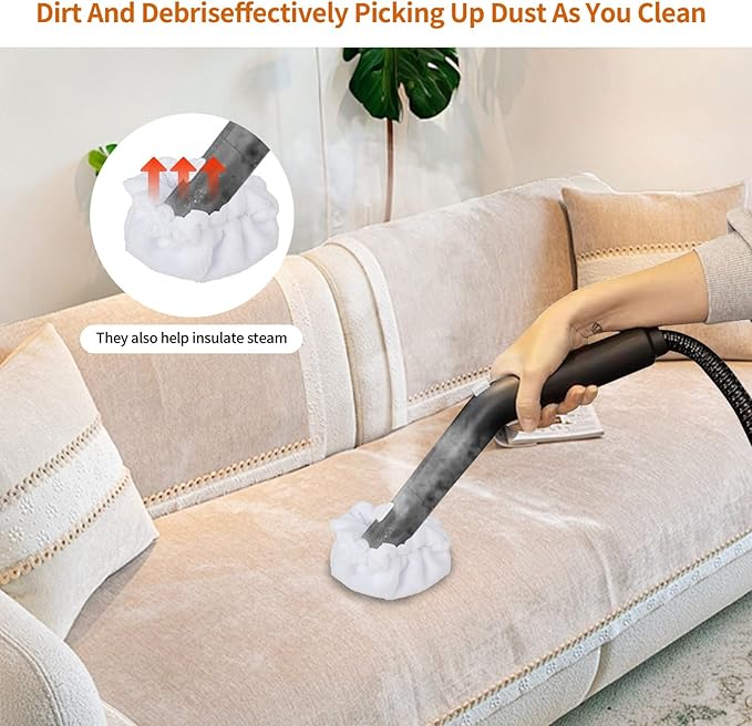 Fit Dupray Triangle Bonnets for Steam Mop Pads - Reusable Microfiber Pads for Cloth，Cortain，Carpet，Floors, Tiles, Grout & Detailed Cleaning，Compatible with Dupray Steam Cleaner McCulloch awasky