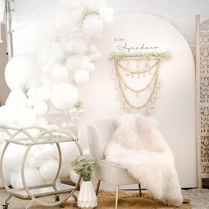 130pcs White Balloons Different Sizes 18" 12" 10" 5" Party Latex Balloons for Birthday Baby Shower Graduation Wedding Anniversary Party Decorations