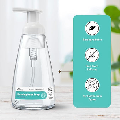 Clean Revolution Foaming Hand Soap | Gentle, Moisturizing | Ready To Use | Real Essential Oils | Spring Air | 15.25 Fl Oz