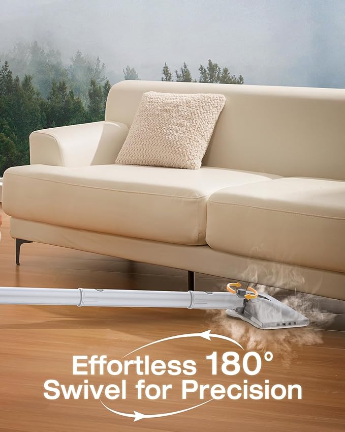 LABIGO 10-in-1 Steam Mop with Detachable Handheld Steamer, 350ml Tank, 10s Heat-Up, 248°F Steam Cleaner, 2-Level Control and Swivel Head for Floors, Carpets, Tiles - Lightweight and Multi-Surface