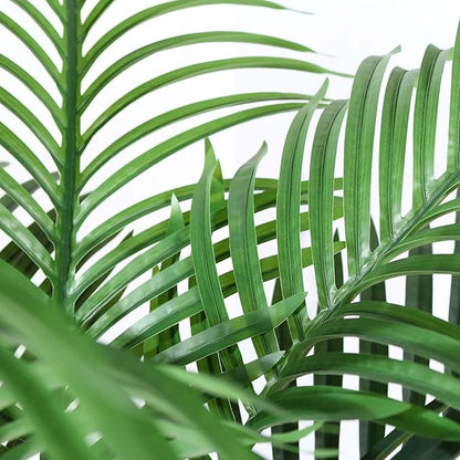 Artificial Palm Tree for Outdoor 8ft Tall UV Resistant Fake Tropical Golden Cane Palm Tree Large Faux Palm Plants for Outside Patio, Poolside, Lawn, Porch and Home Office Indoor Decor, Set of 1