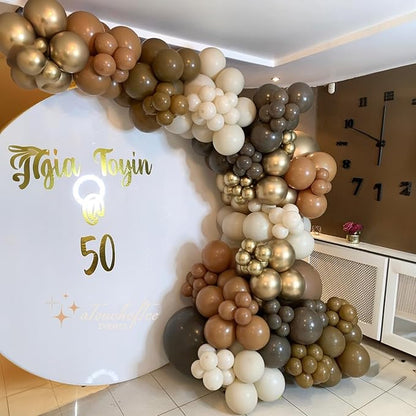 Brown Balloons 5 Inch, 60Pcs Small Light Brown Balloon Coffee Chocolate Latex Balloons 5'' Mini Matte Tan Caramel Mocha Helium Balloons for Birthday Wedding Boho Baby Shower Party Decorations