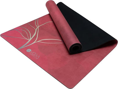 YOGA DESIGN LAB | The Combo Yoga Mat | 2-in-1 Mat+Towel | Eco Luxury | Ideal for Hot Yoga, Power, Bikram, Ashtanga, Sweat | Studio Quality | Includes Carrying Strap!