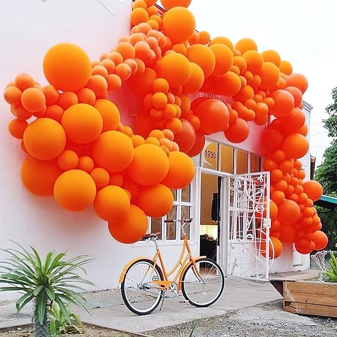 PartyWoo Tangerine Orange Balloons, 50 pcs 12 Inch Dark Orange Balloons, Deep Orange Balloons for Balloon Garland Balloon Arch, Party Decorations, Birthday Decorations, Wedding Decorations, Orange-Y9
