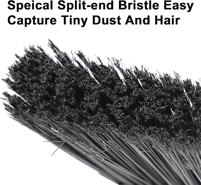 3 Pack Outdoor Indoor Broom, Brooms for Sweeeping Indoor, Heavy-Duty Kitchen Broom with Long Pole, Angle Broom White for Garages Restaurant Courtyard Office Slidewalk Lobby Sweep Dust