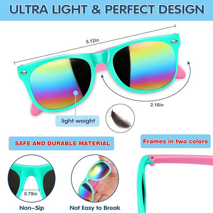 GINMIC Kids Sunglasses Bulk Party Favors, 24Pack Kids Sunglasses Party Favors with UV400 Protection for Boys and Girls, Party Favor, Birthday Graduation Party Supplies.