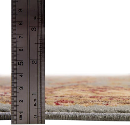 Rugs.com Aditi Collection Rug – 7' 10 x 10' Light Blue Low Rug Perfect for Living Rooms, Large Dining Rooms, Open Floorplans
