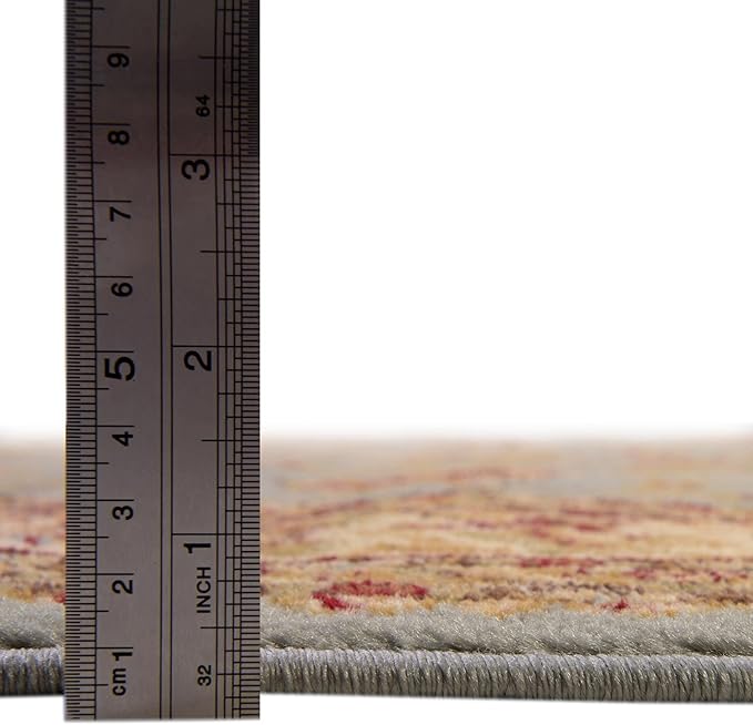 Rugs.com Aditi Collection Rug – 9' x 12' Light Blue Low Rug Perfect for Living Rooms, Large Dining Rooms, Open Floorplans