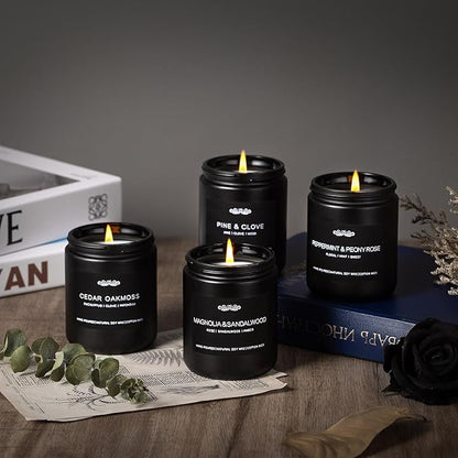 JXDLSQ 6 Pack Candles for Home Scented Aromatherapy Candles Gifts Set for Men, Men Candle Set, 42 oz 300 Hour Long Lasting Candles, Gifts for Mens, Birthday, Anniversary Present