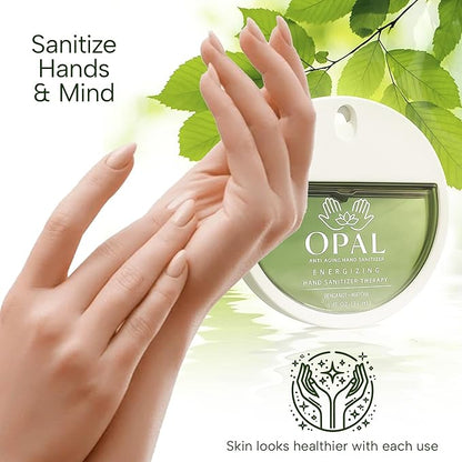 WELLNESS Hand Sanitizer Spray 1.18oz – Travel Size Energizing Hand Sanitizer Therapy with Bergamot & Matcha – Hydrating & Aromatherapy On-the-Go