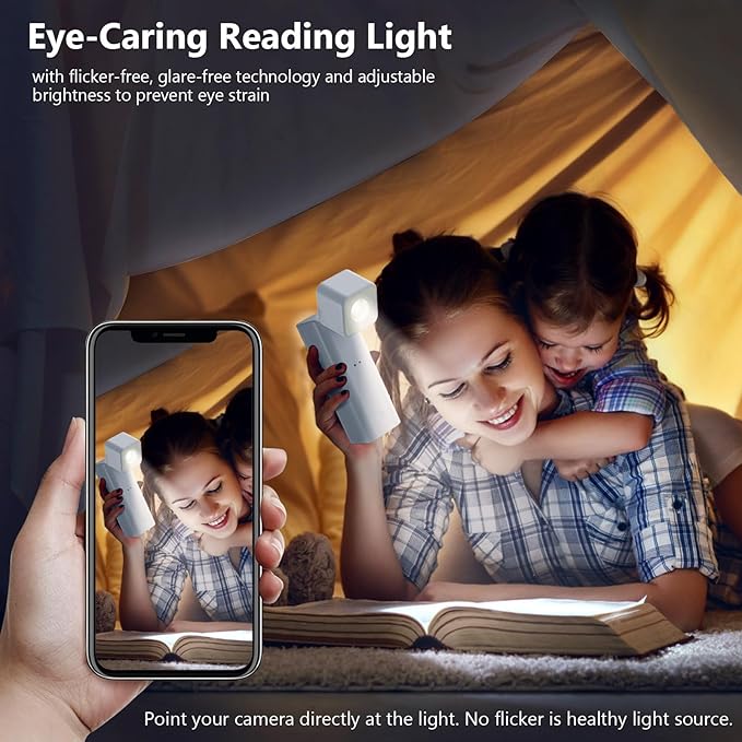 4000mAh Rechargeable Battery Operated Night Light, Dimmable Motion Sensor Night Lamp, Eye-Caring LED Reading Lamp, Multi-Function Wall Light with Touch Control for Adults Kids Room Bedroom Nursery