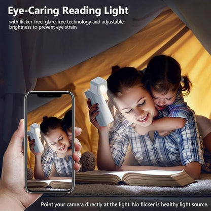 4000mAh Rechargeable Battery Operated Night Light, Dimmable Motion Sensor Night Lamp, Eye-Caring LED Reading Lamp, Multi-Function Wall Light with Touch Control for Adults Kids Room Bedroom Nursery