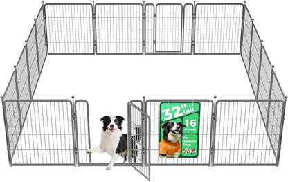 FXW Aster Dog Playpen Designed for Yard, 32inch 16 Panels
