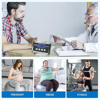 SIKE Digital Physician BMI Scale, Medical Floor Scale for Body Weight, 550 lb Limit Professional Weight Scale, Portable Easy to Read Digital Display, Heavy Duty, 12.5" x 12" Platform