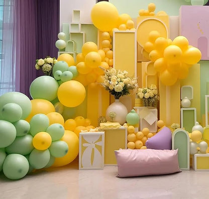 KALOR 12 Inch Yellow Balloons, 50 Pcs Latex Helium Balloons for Kid's Birthday Party, Baby Shower, Wedding, Graduate Party Decorations