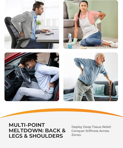 CooCoCo Shiatsu Back Massager with Heat - Lower Back Massager for Pain Relief Deep Tissue, Ideal Gifts for Men Women, 4D Kneading Back Massage with Movable Massage Heads, Christmas Gifts 2025(Corded)