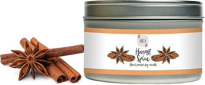 Aira Soy Candles - Organic, Kosher, Vegan, w/Therapeutic Grade Essential Oils - Hand-Poured 100% Soy - Paraffin Free, Burns 60+ Hours - Fall Candle - Harvest Spice - 8 Ounce