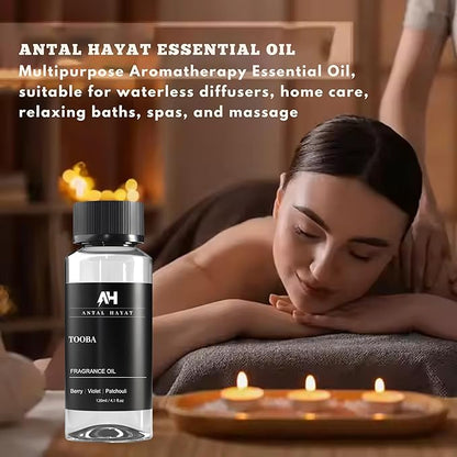 Hotel Scents Tooba Diffuser Oil 120ml - Inspired by La Vie Est Belle Perfume - Berry, Patchouli, Violet - Luxury Essential Oil for Home Scents - Premium Fragrance for Waterless & Ultrasonic Diffusers