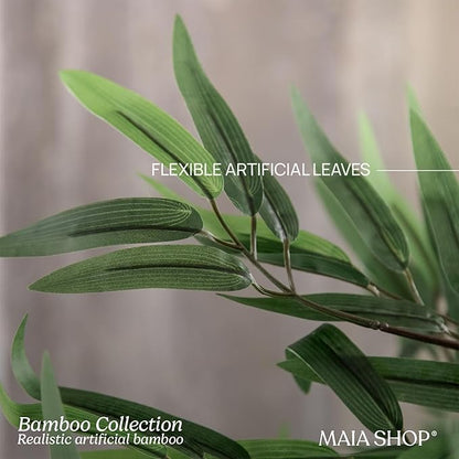 Maia Shop 3ft 5in Artificial Bamboo Tree Plant for House, Apartment or Office – Realistic Fake Indoor Plants for Living Room, Bedroom, Bathroom, Entryway or Patio – Faux Greenery for Home Décor