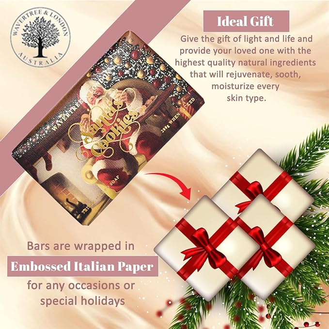 Wavertree & London Ice Cream Scented Natural Soap (8 Bars), 7oz Moisturizing French Triple Milled Soap Bars enriched with shea butter - Pure Plant Oil Bath & Body Bars for All Skin Types