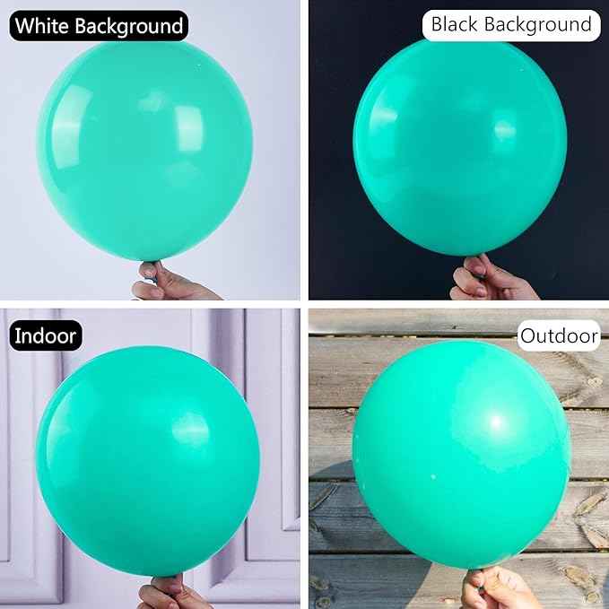 PartyWoo Teal Balloons 50 pcs 12 Inch Turquoise Aqua Blue Dark Teal Balloons for Graduation Wedding Baby Shower Bridal Shower Gender Reveal Anniversary Birthday Party Decorations Teal-Y69