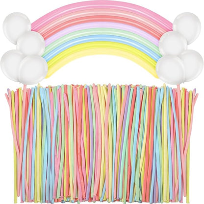 Sratte 1000 Pcs Bulk Animal Balloons 260Q Twisting Long Balloon Assorted Color for Halloween Animal Shape Weddings, Birthdays Clowns, Xmas Presents(Pastel Colors)