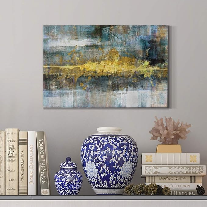Home Decor Landscape Canvas Wall Art Abstract Floral Painting Modern Pictures Artwork Decoration for Living Room Kitchen Bathroom Office, Ready to Hang