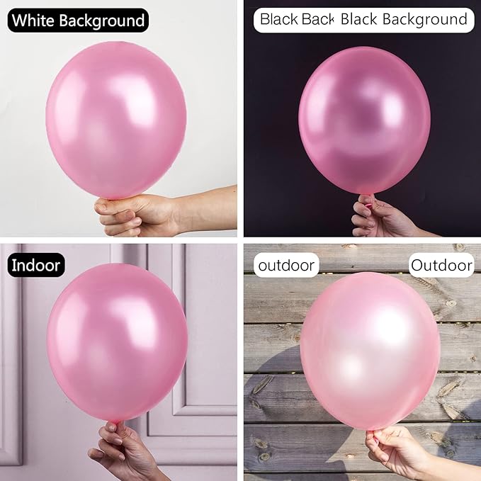 PartyWoo Pearl Pink Balloons 50 pcs 12 Inch Light Pastel Baby Pink Latex Helium Balloons for Wedding Baby Shower Gender Reveal Bachelorette Bridal Shower Princess Birthday Party Decorations Pink-Z58