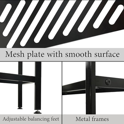 Shoe Rack, 4-Tier FreeStanding Shoe Shelf Stand, Stackable Shoe Storage Organizer for Closet, Holds up to 20-24 Pairs of Shoes for Entryway, Garage, Front Door Entrance, Metal, Black