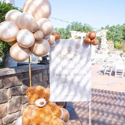 100pcs Sand White Balloons - 18 inch, 12 inch, 10 inch & 5 inch Party Nude White Balloons for Birthday, Baby Shower, Wedding & More