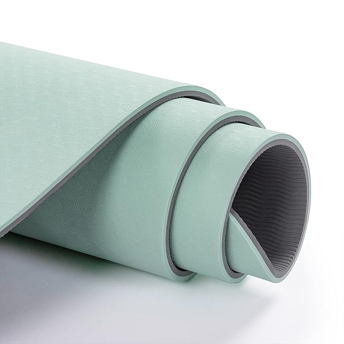 Yoga Mat Non Slip, Pilates Fitness Mats, Eco Friendly, Anti-Tear 1/4" Thick Yoga Mats for Women, Exercise Mats for Home Workout with Carrying Sling and Storage Bag