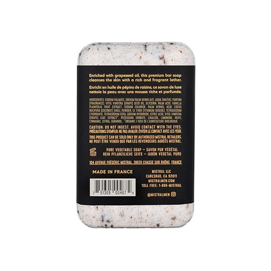 Mistral Mezcal Lime Luxury Bar Soap for Men | Men’s Natural Soap Bar | Paraben, Phthalates Free | Moisturizing & Triple-Milled Natural Soap for Men - Made in France | Large, 8.8 oz