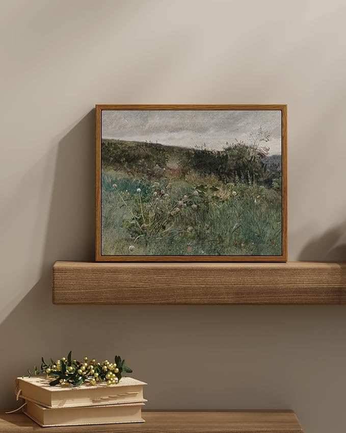 InSimSea Framed Canvas Wall Art Vintage Decor, Rustic Wall Art Room Decor, Classical Paintings for Decorations, Home Kitchen Farmhouse Bathroom Decor, 11"x14"