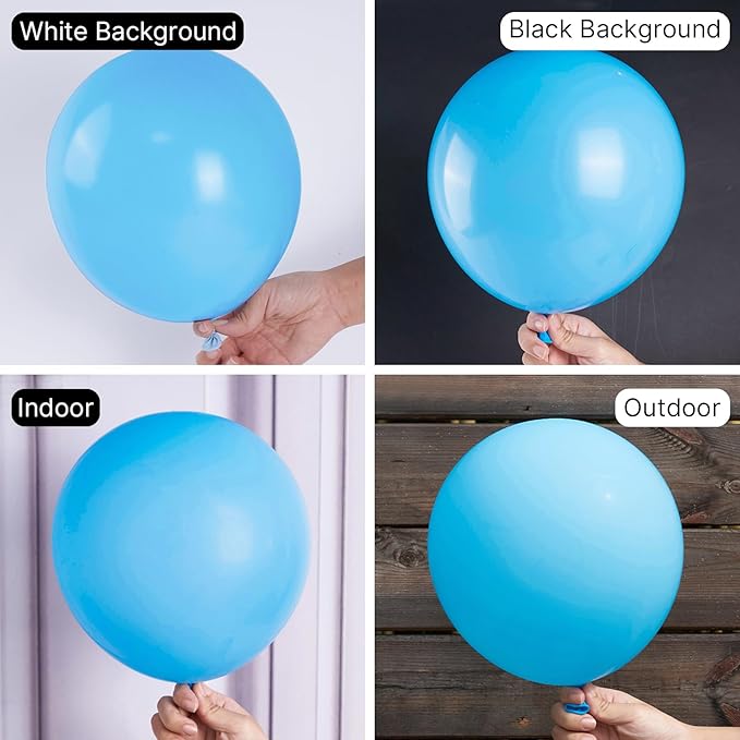 PartyWoo Light Blue Balloons 50 pcs 12 Inch Baby Pastel Sky Aqua Blue Balloons for Graduation Baby Shower Gender Reveal Weddings Under the Sea Birthday Party Decorations Blue-Y20