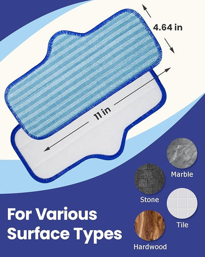 Microfiber Pads Compatible with Dupray Neat Steam Cleaner, Reusable Steam Mop Replacement Pads Fit for Dupray Steam Cleaner Accessories, Steamer cloth cover Durable & Washable - 6 Pack