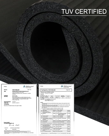 Yoga Mat Thick 1 inch Exercise Mat 76.7"x24" Workout Mats for Home Gym, Non-slip Yoga Mat for Women Men, with Carrying Yoga Bag