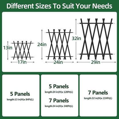 Metal Decorative Garden Fence 24" H x 24" W (10 Panels, 20 Ft Total) Rustproof Animal Barrier No Dig Decorative Fencing for Dogs,Pet, Yard,& Patio, Landscape, Border，Easy Installation